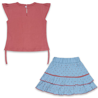 Baby Girls Graphic Print Top and Skirt Clothing Set