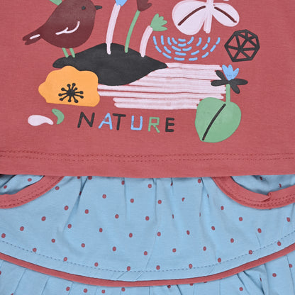 Baby Girls Graphic Print Top and Skirt Clothing Set