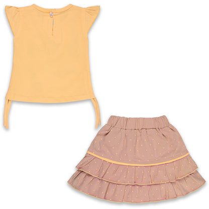 Baby Girls Graphic Print Top and Skirt Clothing Set
