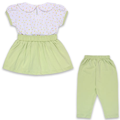Baby Girls Polka Print Top and Pant Clothing Set