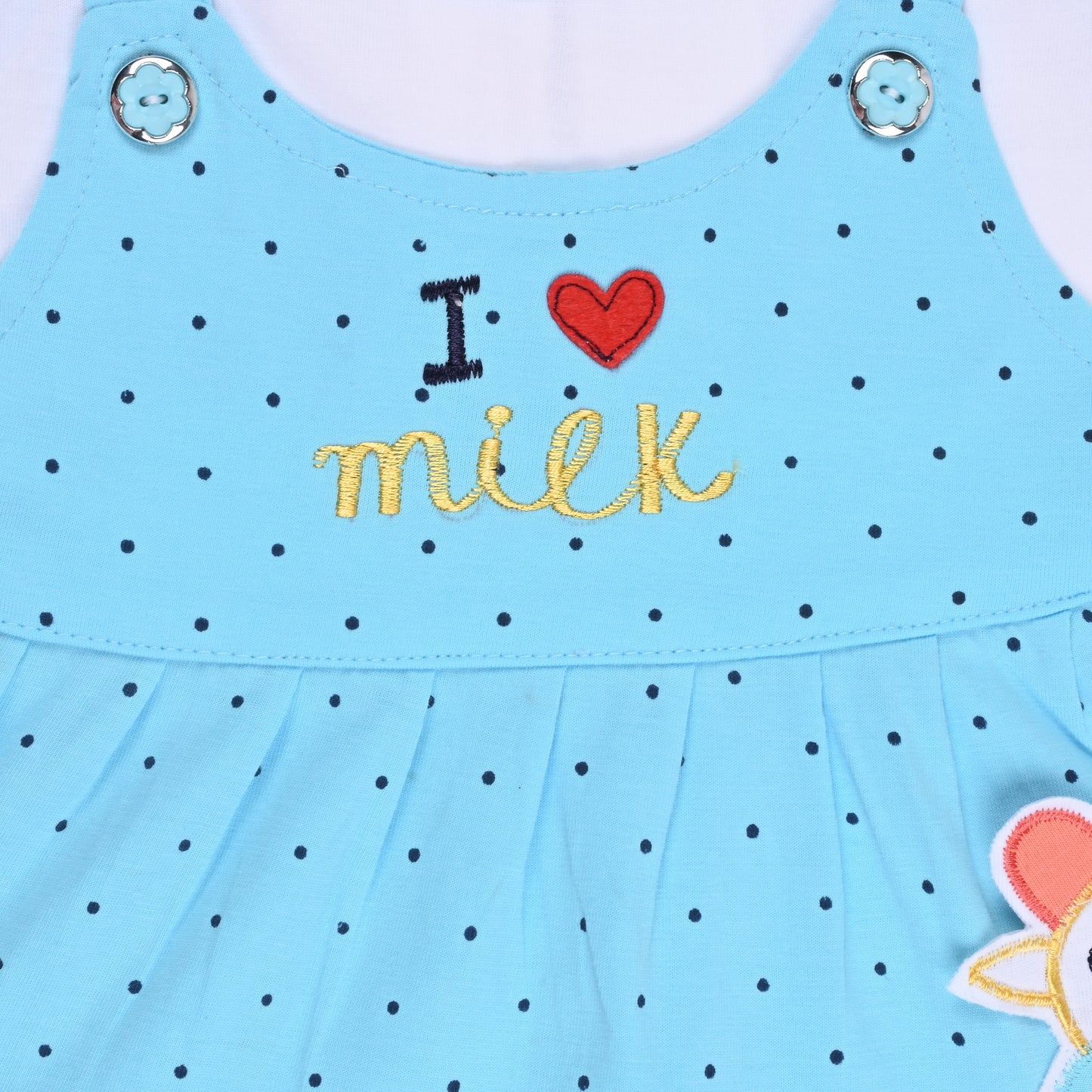Baby Girls Polka Print A-Line Frock Dress with Brief