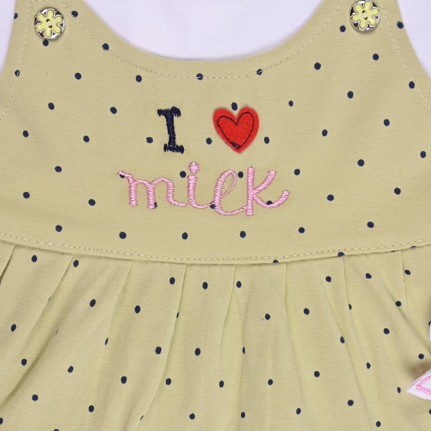 Baby Girls Polka Print A-Line Frock Dress with Brief