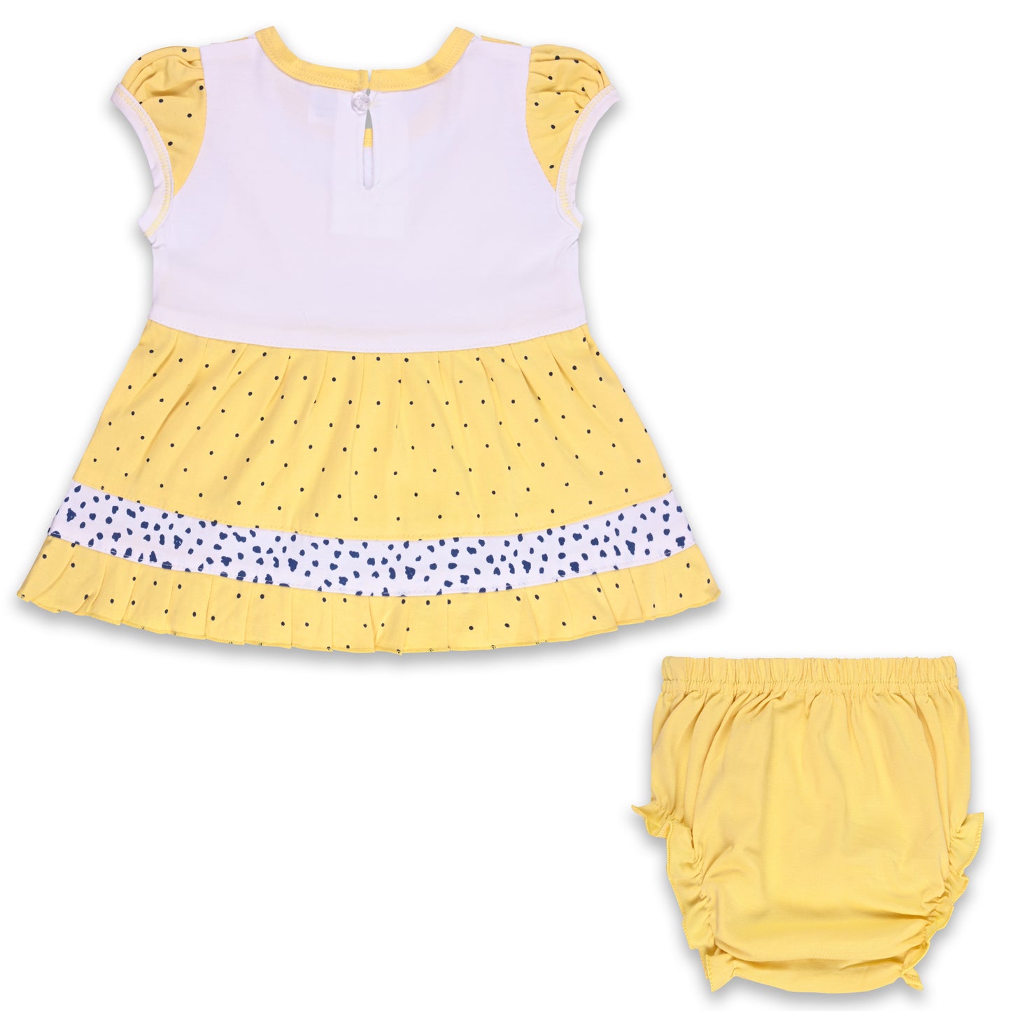 Baby Girls Polka Print A-Line Frock Dress with Brief