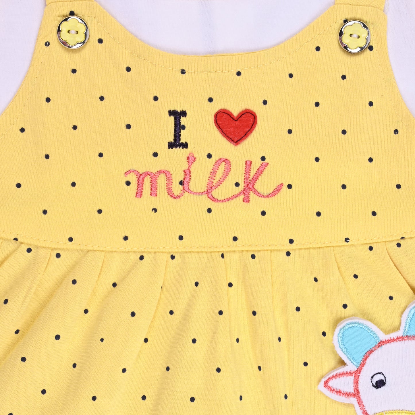 Baby Girls Polka Print A-Line Frock Dress with Brief