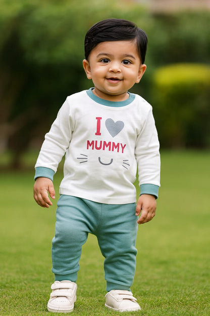 Boys Printed T-Shirt and Pant Clothing Set