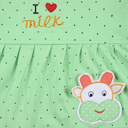 Girls Summer Polka Dot & Applique Top and Pant Set