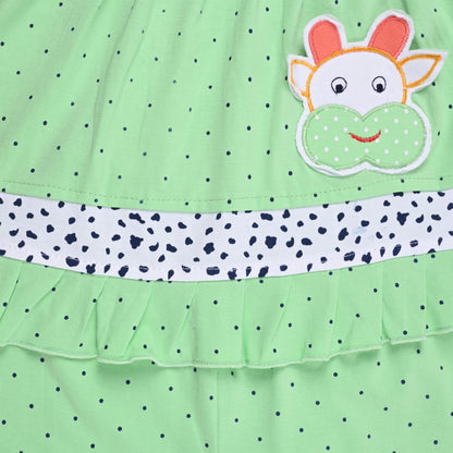 Girls Summer Polka Dot & Applique Top and Pant Set