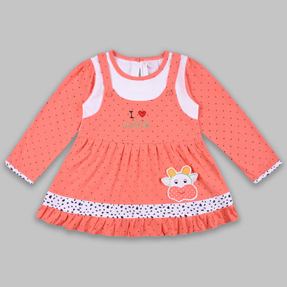 Girls Summer Polka Dot & Applique Top and Pant Set