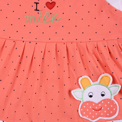 Girls Summer Polka Dot & Applique Top and Pant Set