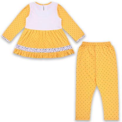 Girls Summer Polka Dot & Applique Top and Pant Set