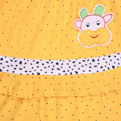 Girls Summer Polka Dot & Applique Top and Pant Set