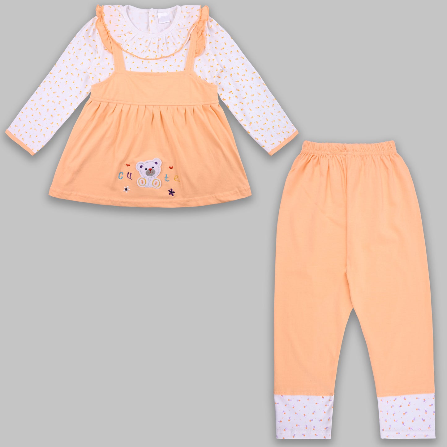 Girls Applique Top and Pant Summer Set