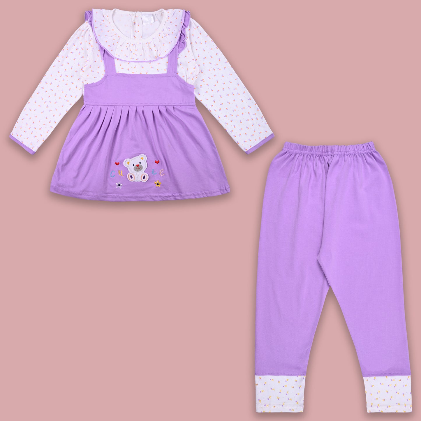 Girls Applique Top and Pant Summer Set