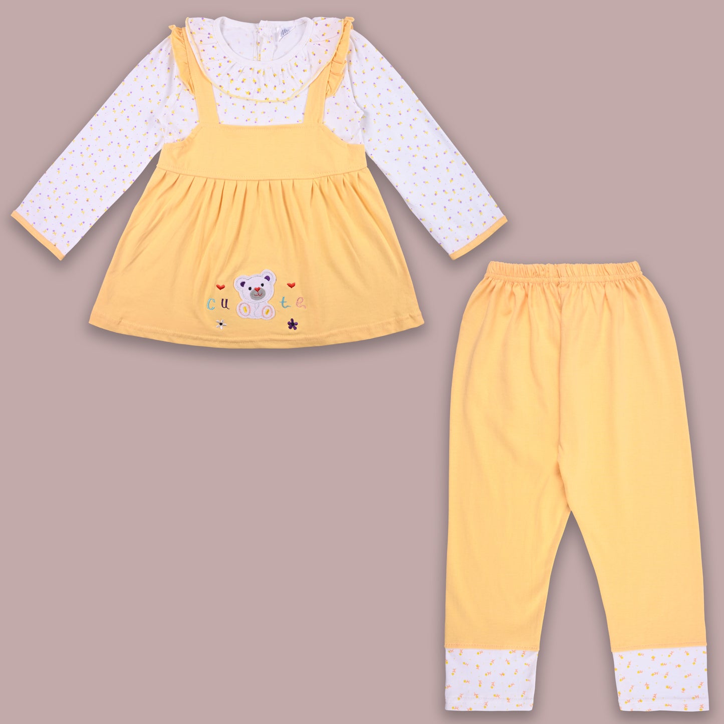 Girls Applique Top and Pant Summer Set