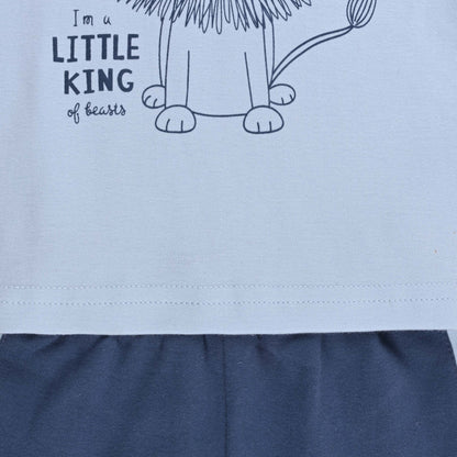 Boys Printed Cotton Tshirt and Shorts Set