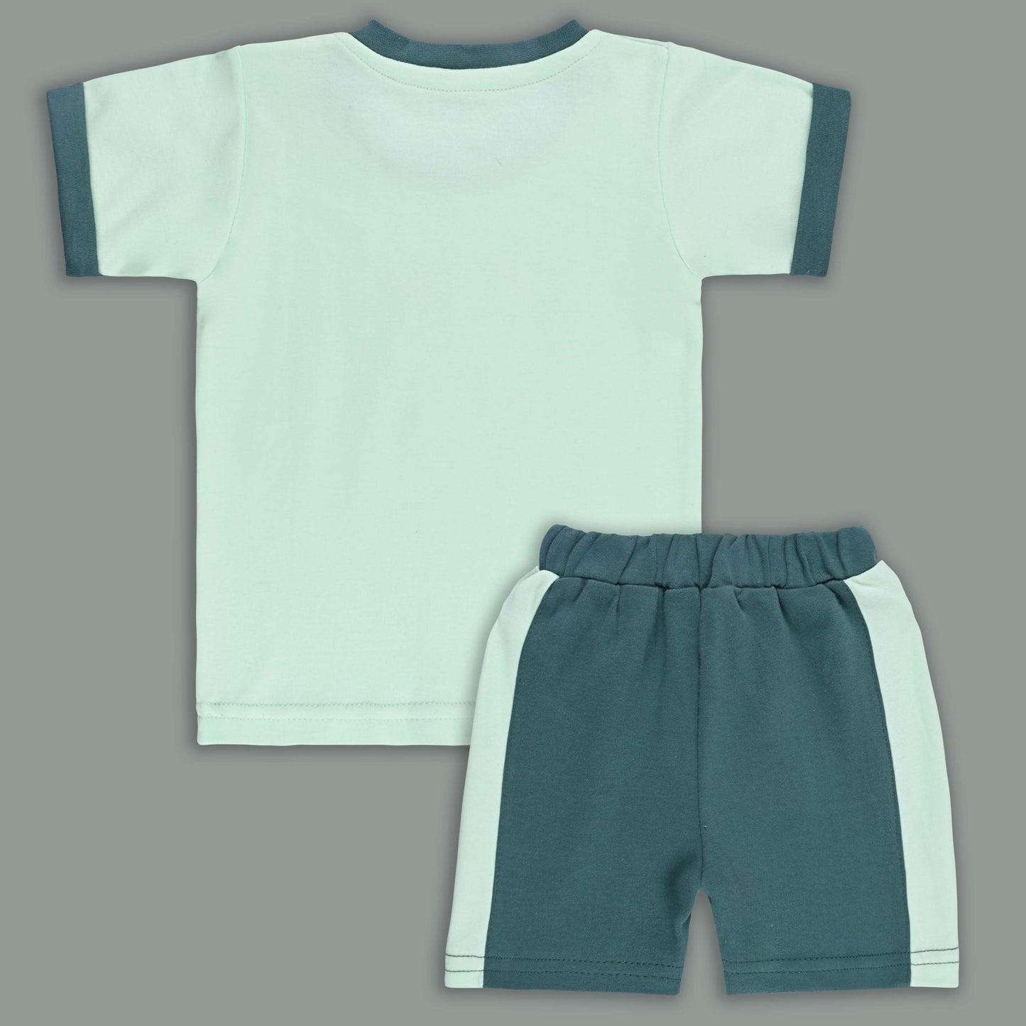 Boys Printed Cotton Tshirt and Shorts Set