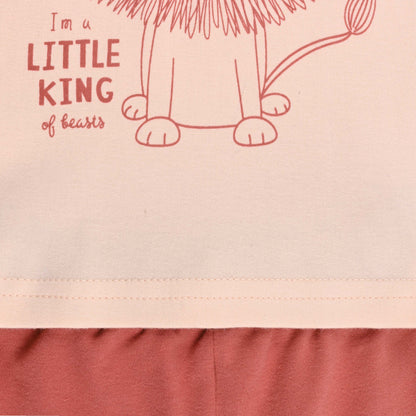 Boys Printed Cotton Tshirt and Shorts Set