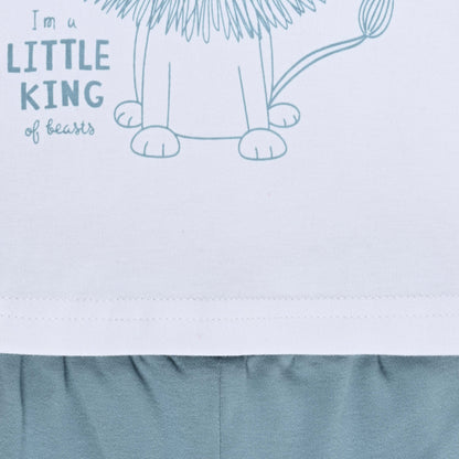 Boys Printed Cotton Tshirt and Shorts Set