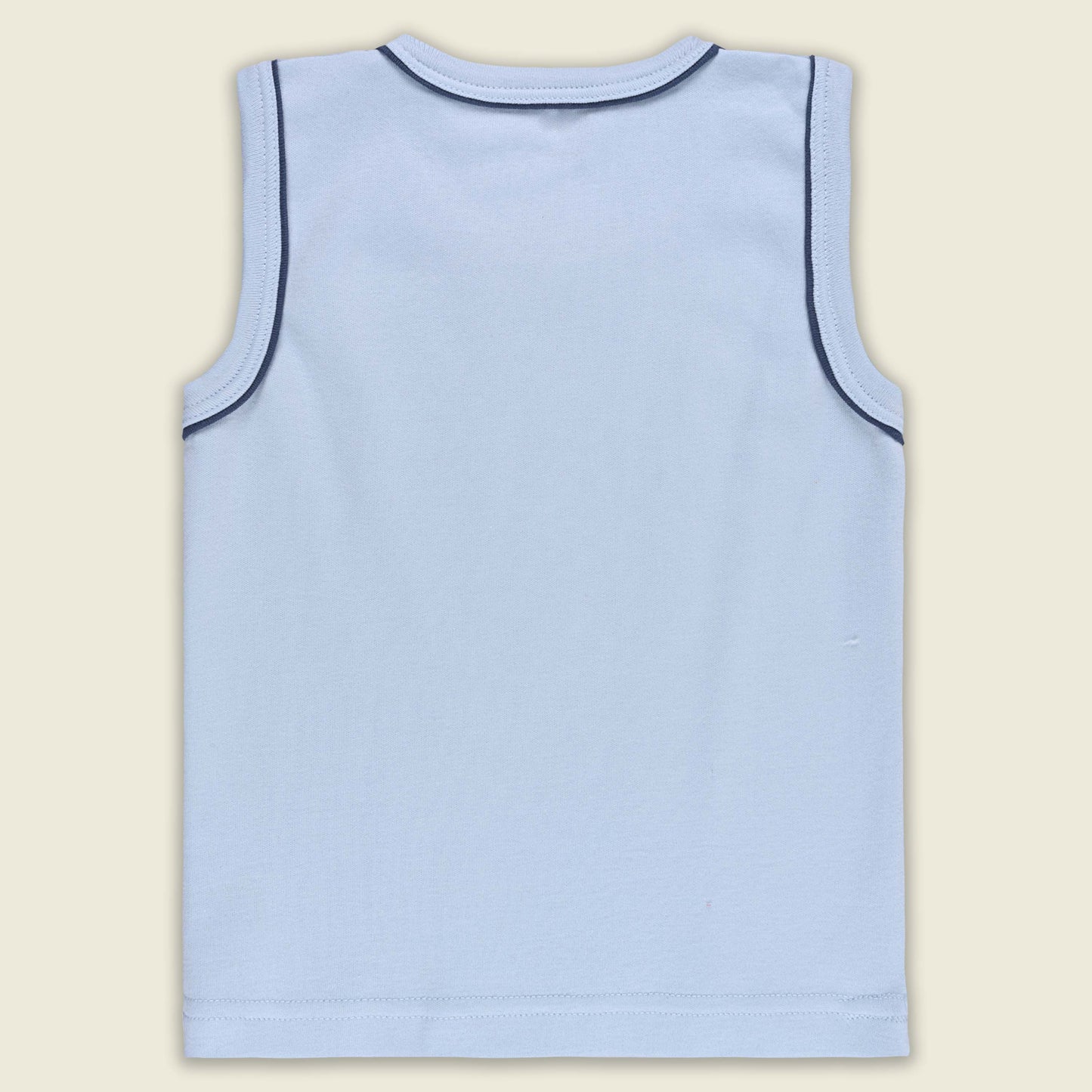 Boys Printed Cotton Tank Shirt and Shorts Set