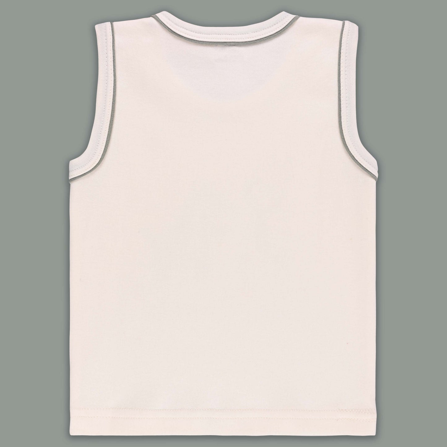 Boys Printed Cotton Tank Shirt and Shorts Set