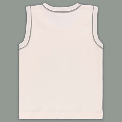 Boys Printed Cotton Tank Shirt and Shorts Set