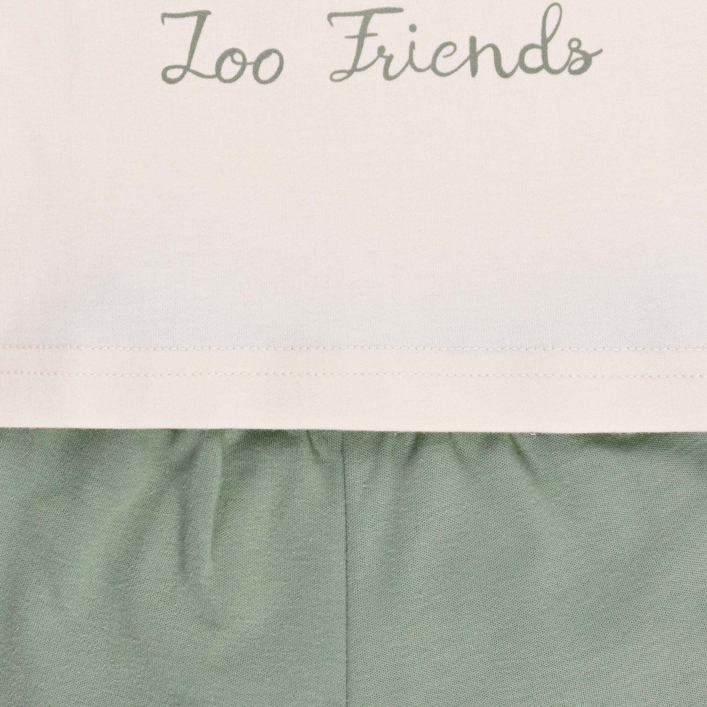 Boys Printed Cotton Tank Shirt and Shorts Set