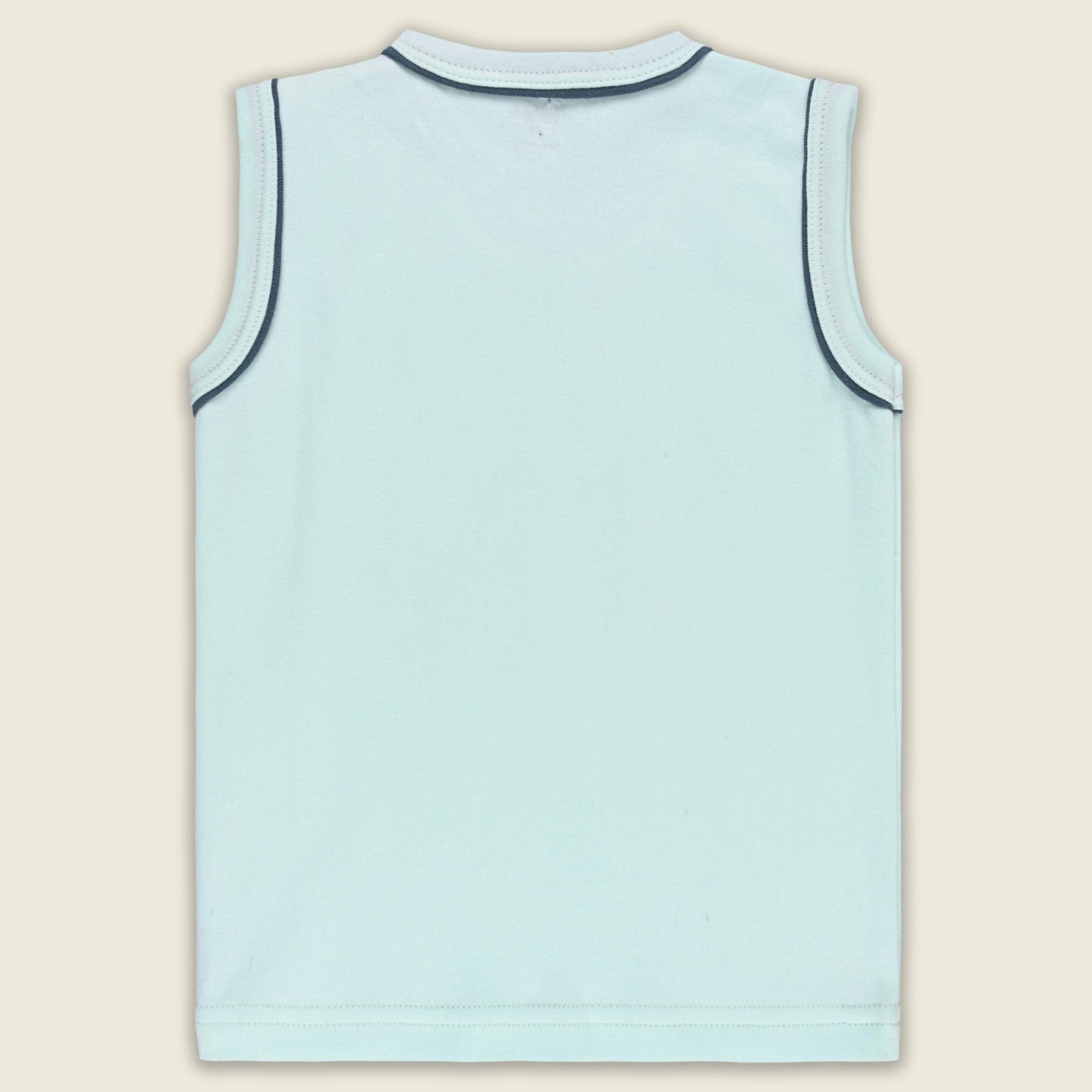 Boys Printed Cotton Tank Shirt and Shorts Set