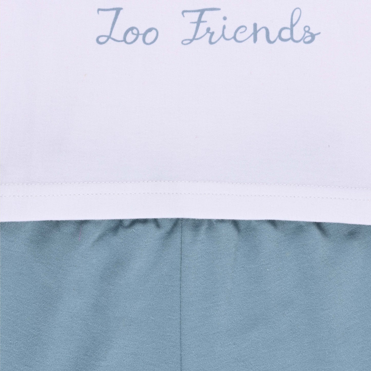 Boys Printed Cotton Tank Shirt and Shorts Set