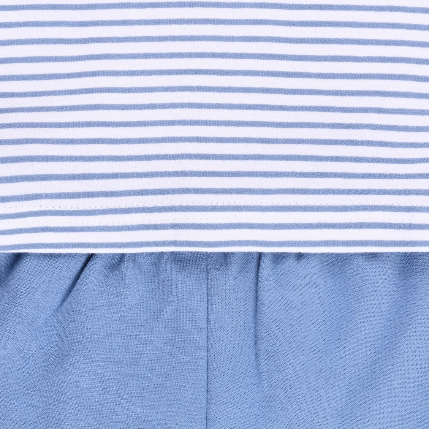 Boys Striped Teddy Print Cotton T-shirt and Shorts Set