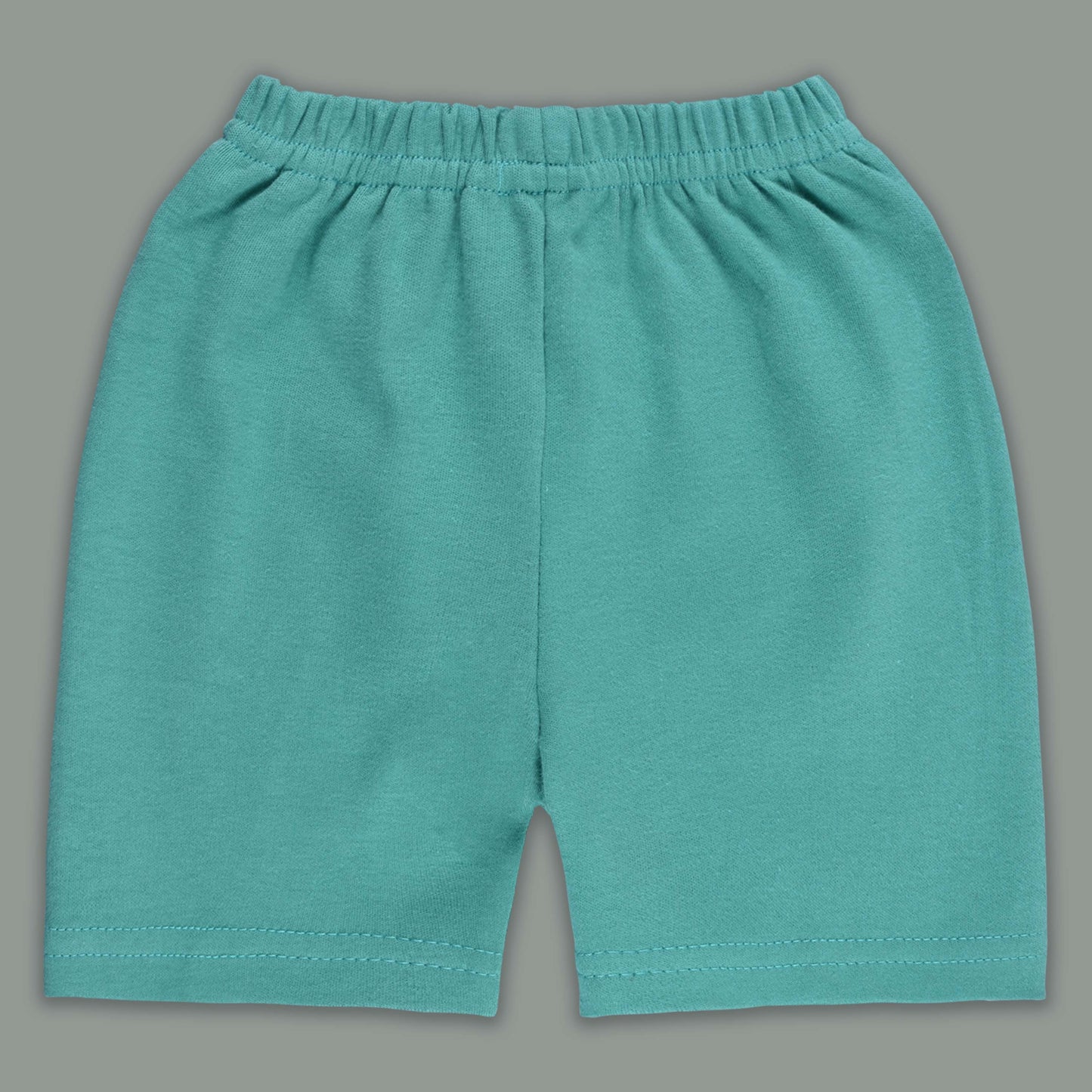 Boys Striped Teddy Print Cotton T-shirt and Shorts Set