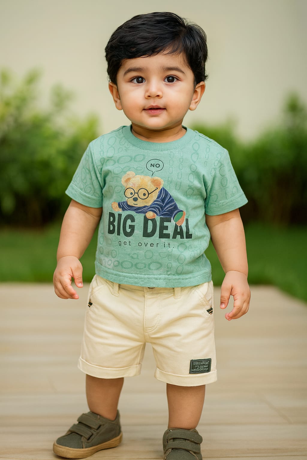 Boys Teddy Printed T-Shirt and Shorts