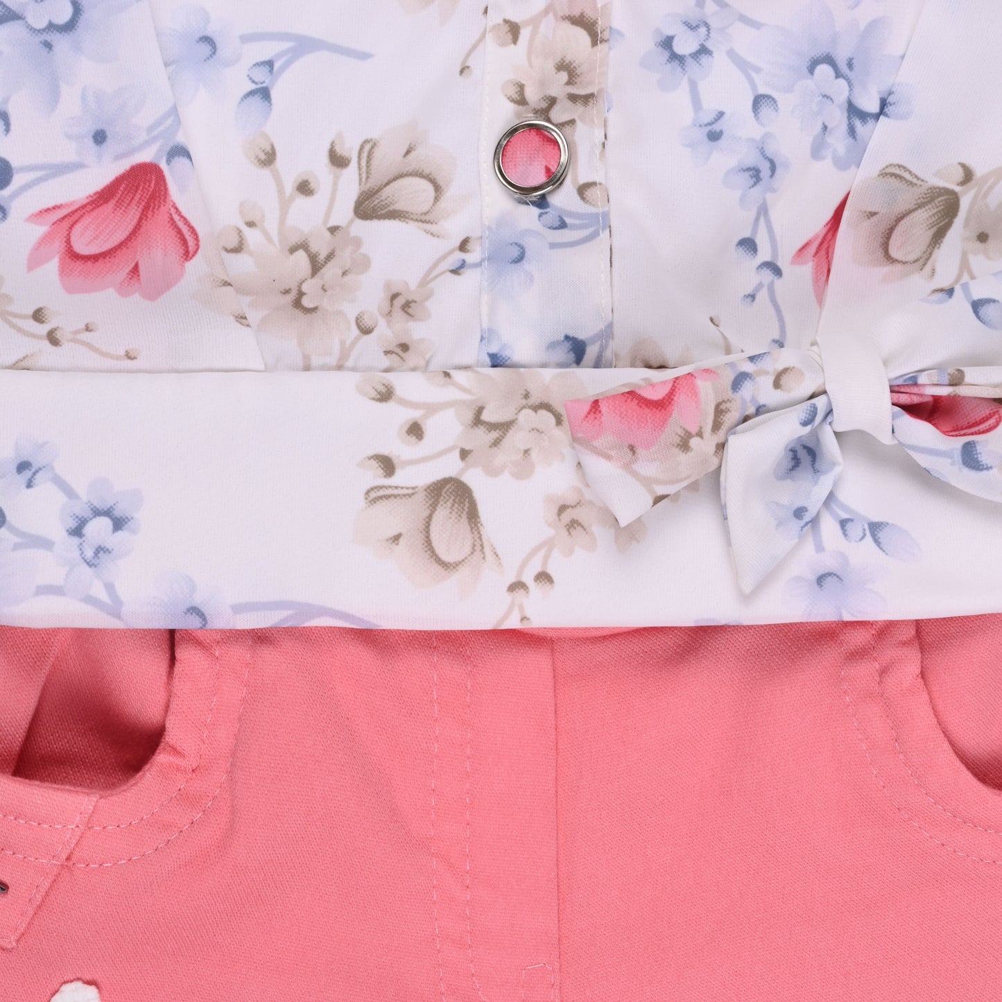 Girls Floral Print Top and Shorts Clothing Set