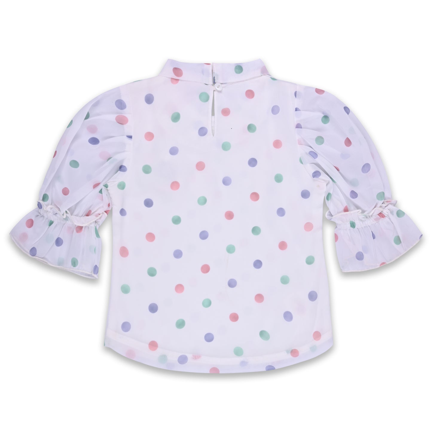 Girls Polka Print Top and Skirt Clothing Set