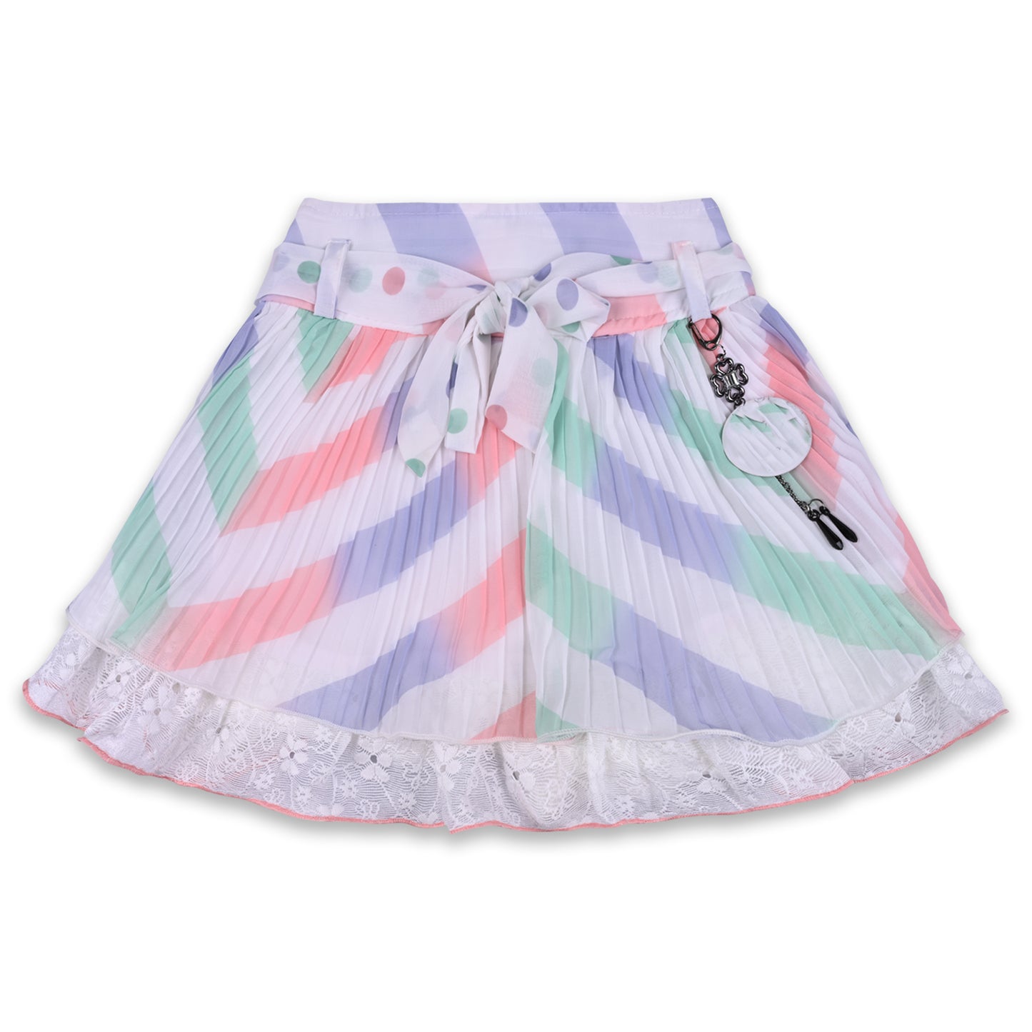 Girls Polka Print Top and Skirt Clothing Set
