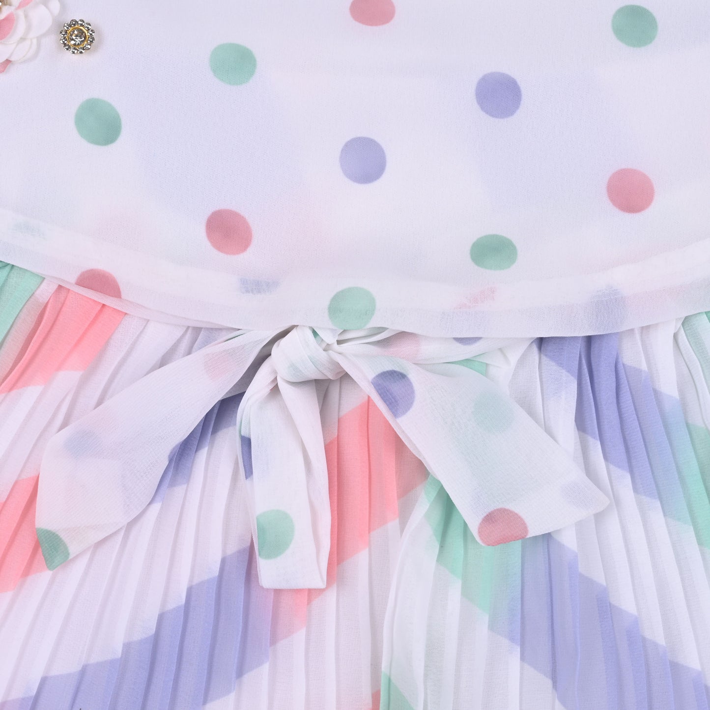 Girls Polka Print Top and Skirt Clothing Set