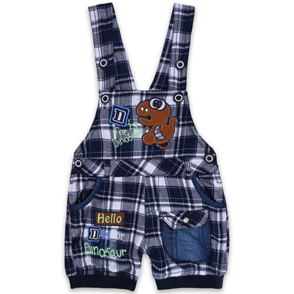 Baby Boys Checked T-Shirt and Shorts Dungaree Set