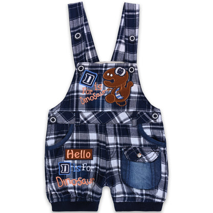 Baby Boys Checked T-Shirt and Shorts Dungaree Set