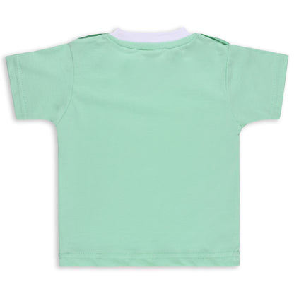 Baby Boys Graphic Printed T-Shirt and Shorts Dungaree Set