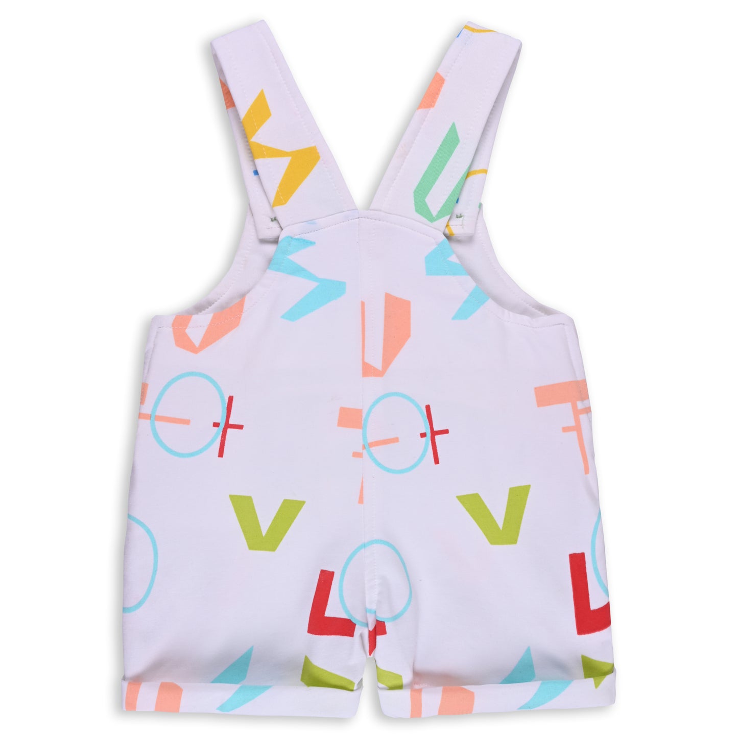 Baby Boys Graphic Printed T-Shirt and Shorts Dungaree Set