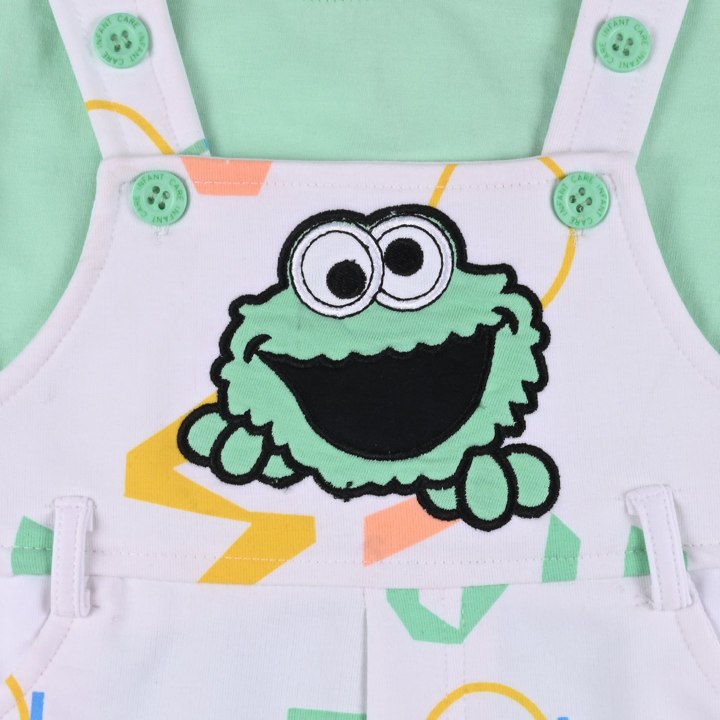 Baby Boys Graphic Printed T-Shirt and Shorts Dungaree Set