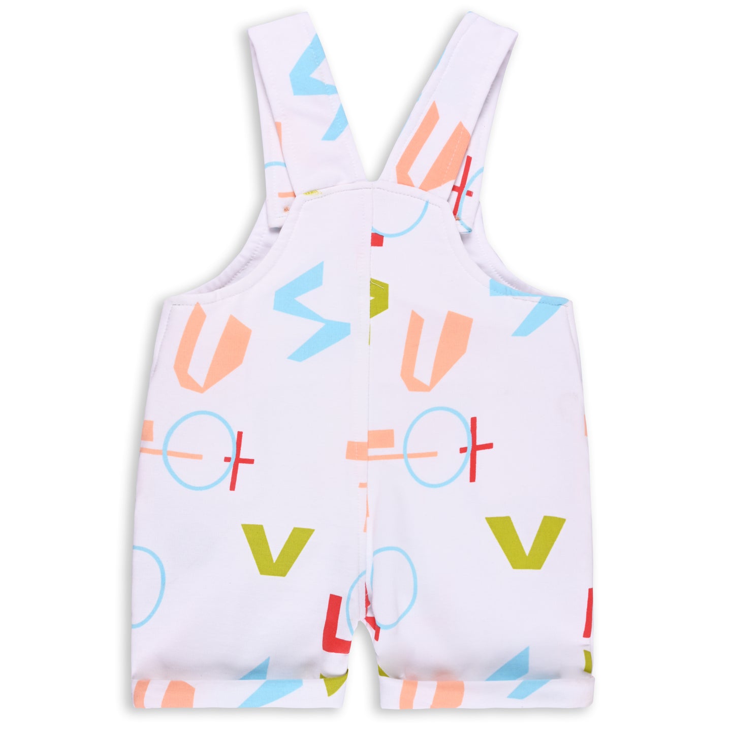 Baby Boys Graphic Printed T-Shirt and Shorts Dungaree Set
