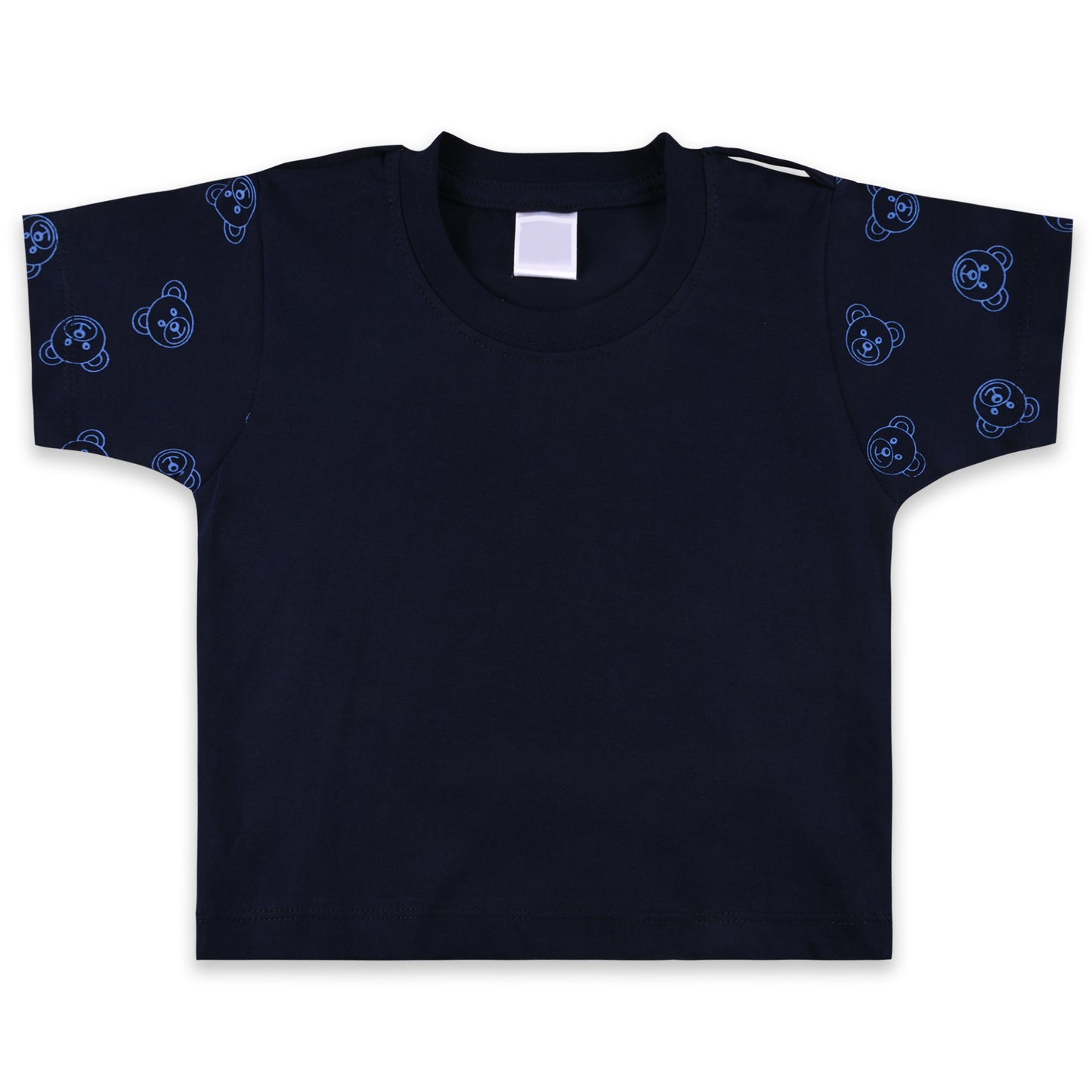 Baby Boys Printed and Applique T-Shirt and Shorts Dungaree Set