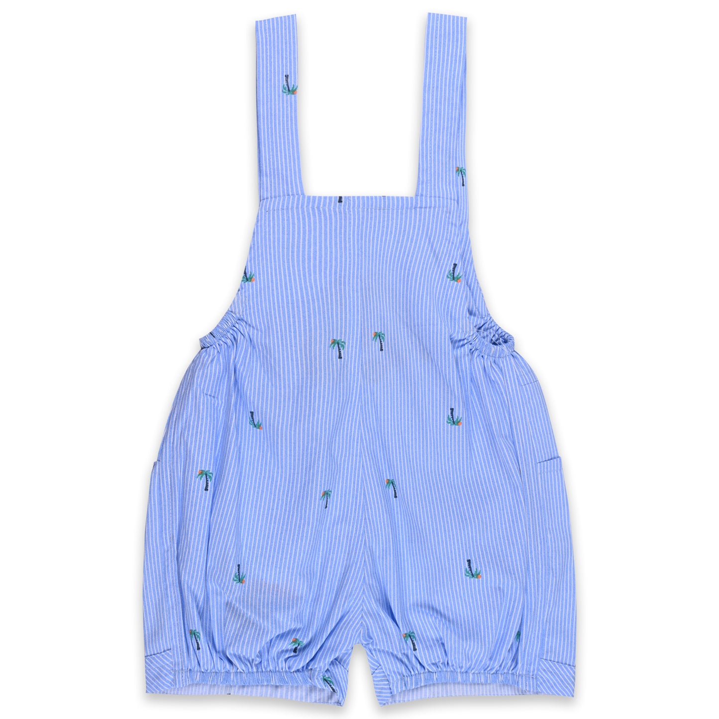 Baby Boys Printed and Applique T-Shirt and Shorts Dungaree Set