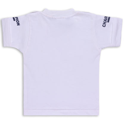 Baby Boys Printed T-Shirt and Shorts Dungaree Set
