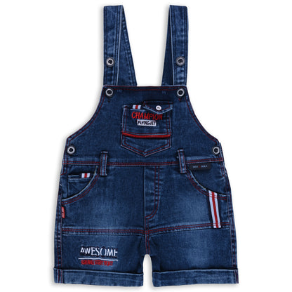 Baby Boys Printed T-Shirt and Shorts Dungaree Set