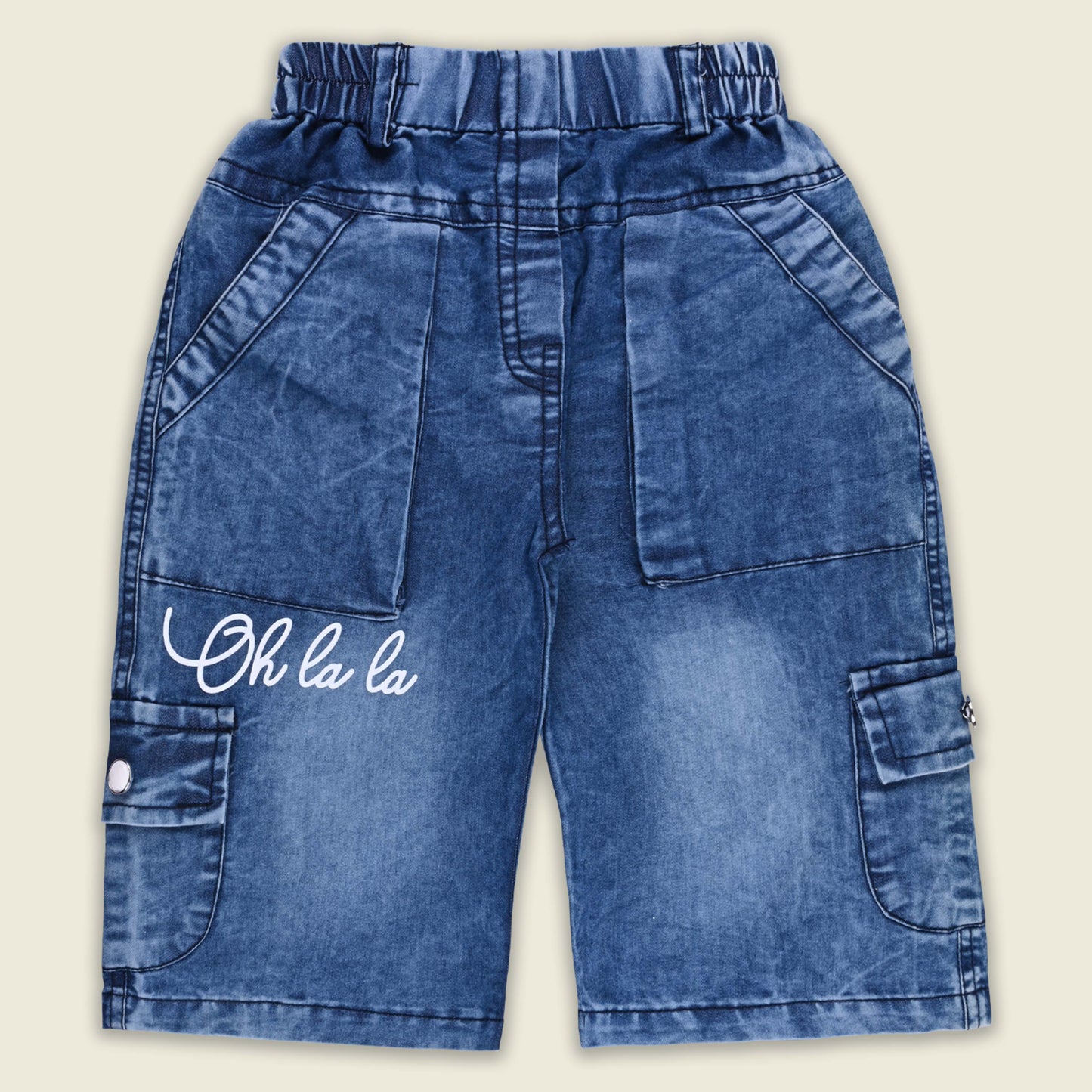 Girls Printed Spaghetti Top and Jeans with Denim Jacket