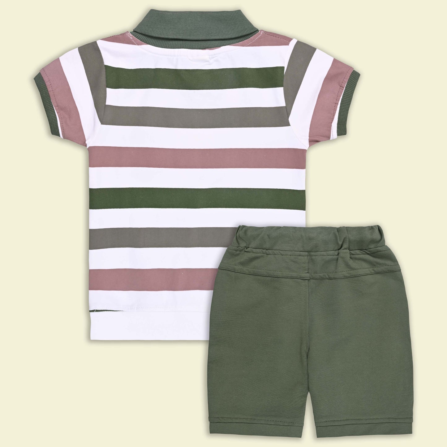 Boys Printed Cotton T-Shirt and Shorts Set