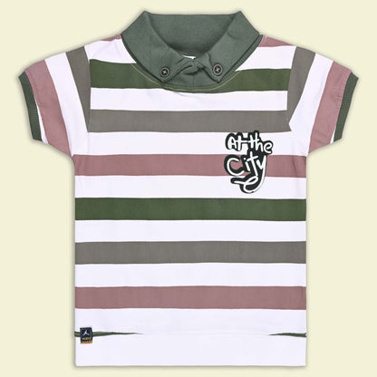 Boys Printed Cotton T-Shirt and Shorts Set