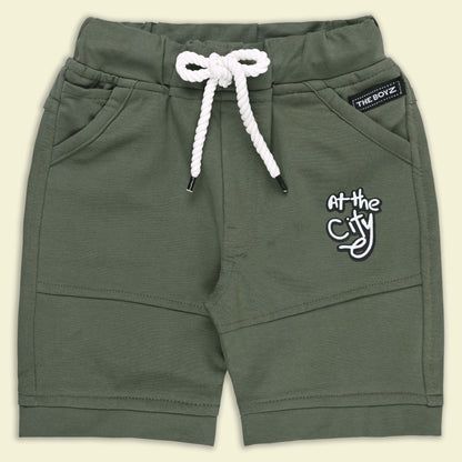 Boys Printed Cotton T-Shirt and Shorts Set