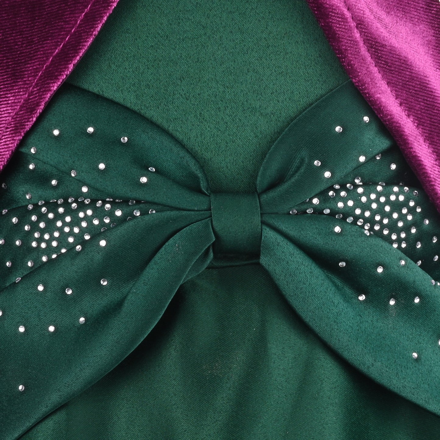 Girls Satin Party Wear Dress with Velvet Shrug & Bow Design